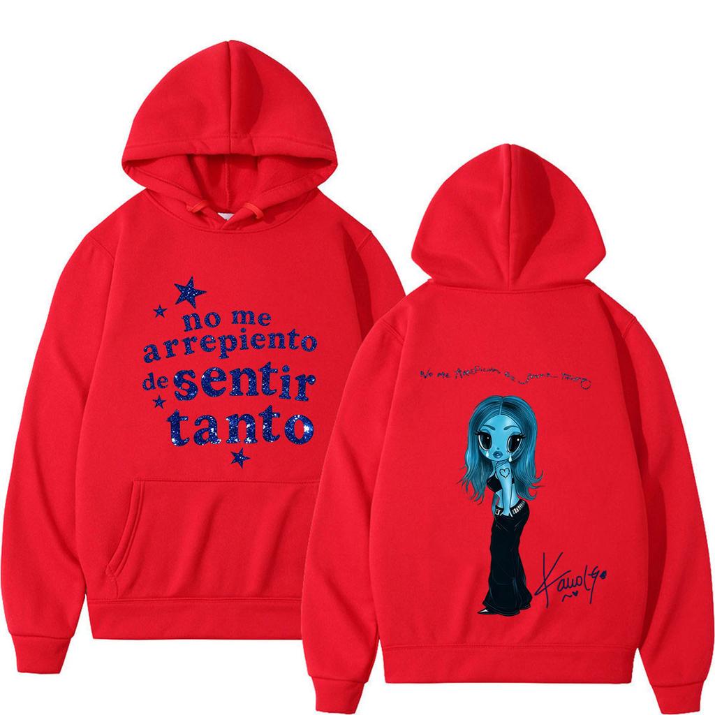 Karol G Album No Me Arrepiento De Sentir Tanto  Graphics Hoodie Men Fashion Long Sleeves Casual High Quality Sweatshirt Tops