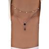 Sweater Chain Creative Retro Imitation Grandmother Blue-green Pearl Chain Multi-layer Necklace Simple Three-layer Collarbone Chain