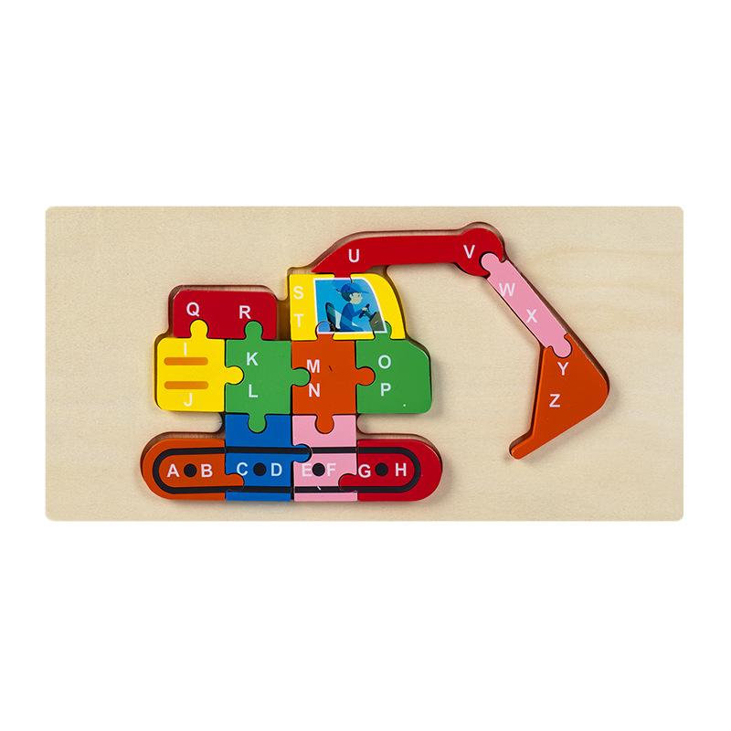 Kinder Pädagogisches Holztier Digitales 3D-Puzzle Lernspielzeug für die frühe Bildung