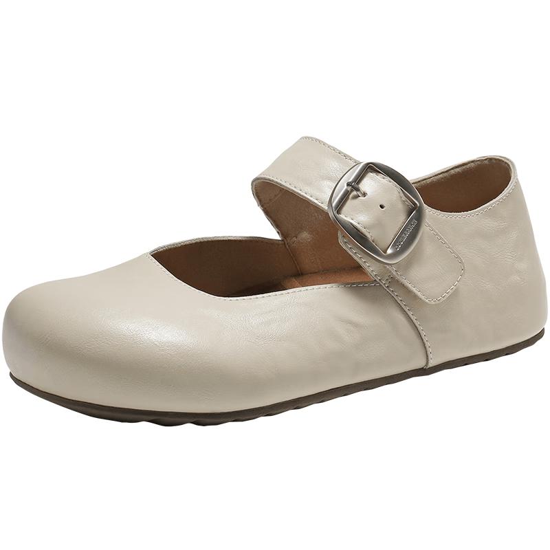 Belle Half-Sugar Toast Retro Mary Jane Flats 36