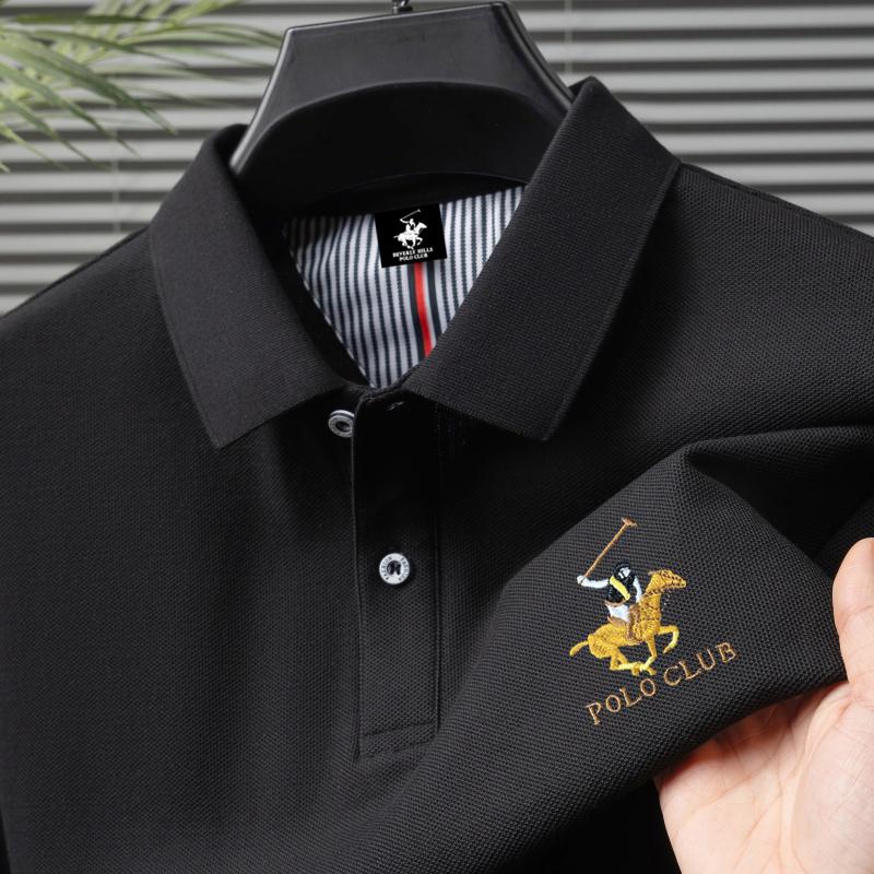 

POLO CLUB 2025 Summer Men s Large Size Lapel Business Casual Polo Shirt Brand Embroidery Polo Shirt S