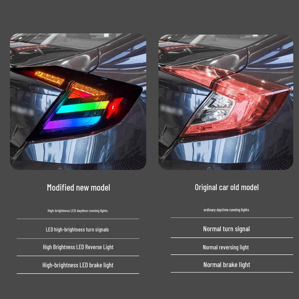 16-21 Civic Gen 10 Mugen Edition RGB Tail Lights with Flowing Turn Signals