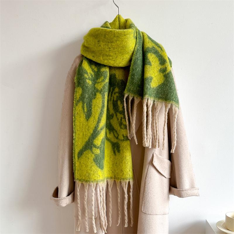New  Cashmere Scarf Shawl Thicked  Warm Blanket Long Tassels Soft Shawls Neck Wraps Pashmina Scarves Ladies' Luxury Scarf
