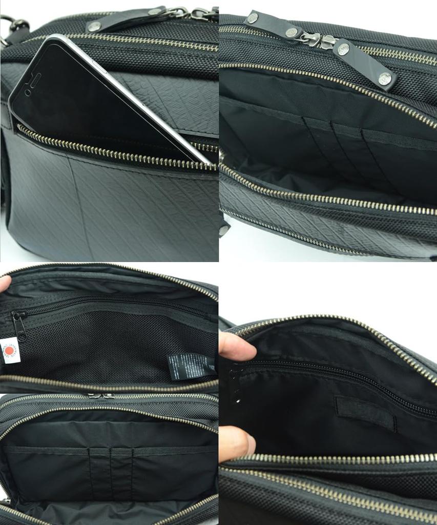 SEAL Travel Mini Shoulder Bag Shoulder Bag Crossbody Bag Waterproof Motorcycle Travel Bag Made In Japan Men's PS-099BK