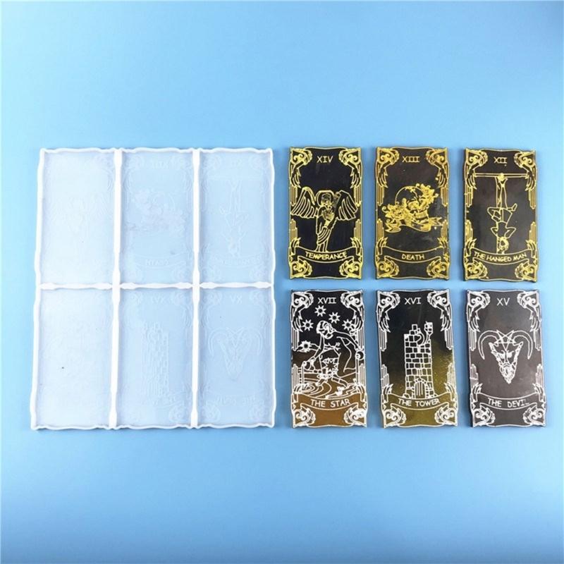 Easy To Use Tarot Card Silicone Mold Jewelry Making Tools Resin Casting Molds Silicone Material Suitable for DIY Crafts