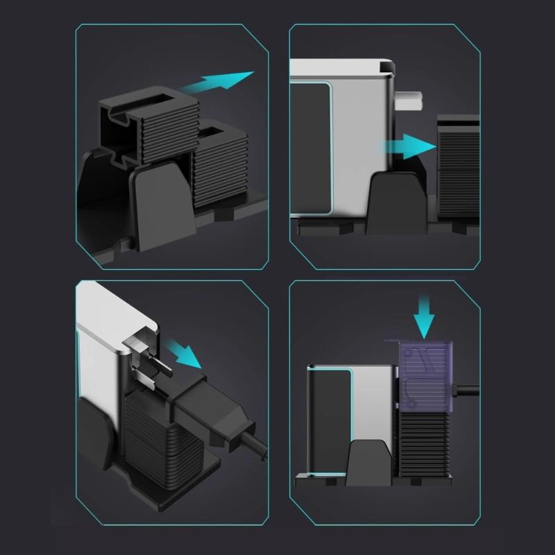 Desktop Adapter Stand Kit Adjustable GaNs Charging Head Stand for 140W Power Adapters for Any Setting