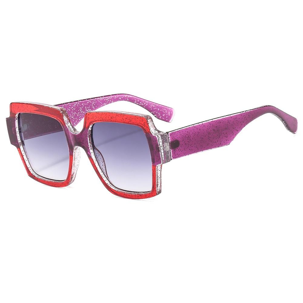 Retro Leopard Print Color Contrast Irregular Square Women Sunglasses Luxury Brand Design Big Frame Men Sun Glasses Uv400