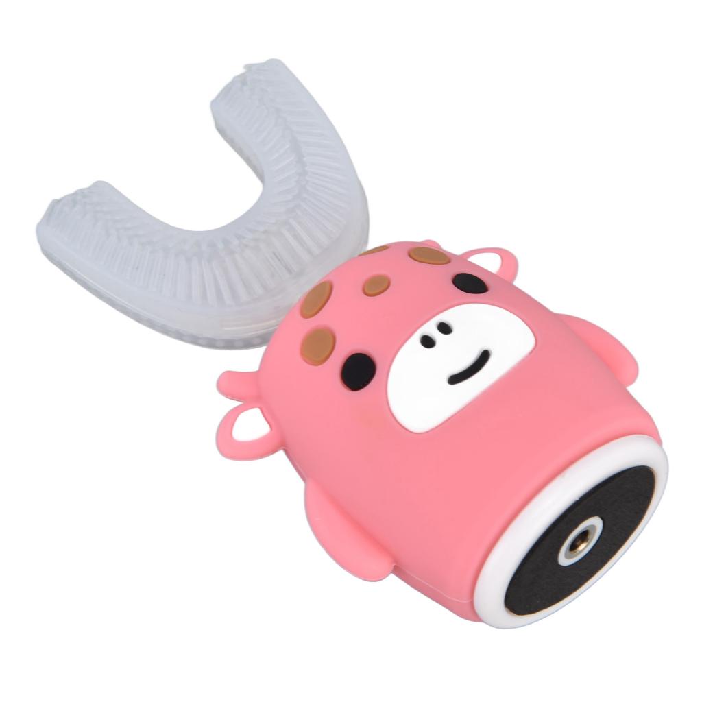 Kids U Shaped Toothbrush Pink Cartoon Electric 360 degrees  Tooth Rush Whole Mouth Teeth Cleaning MachineLarge