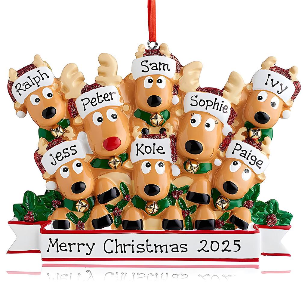 Beautiful Resin Christmas Ornaments Featuring Colorful Reindeer And Snowman Designs For Decor Holiday
