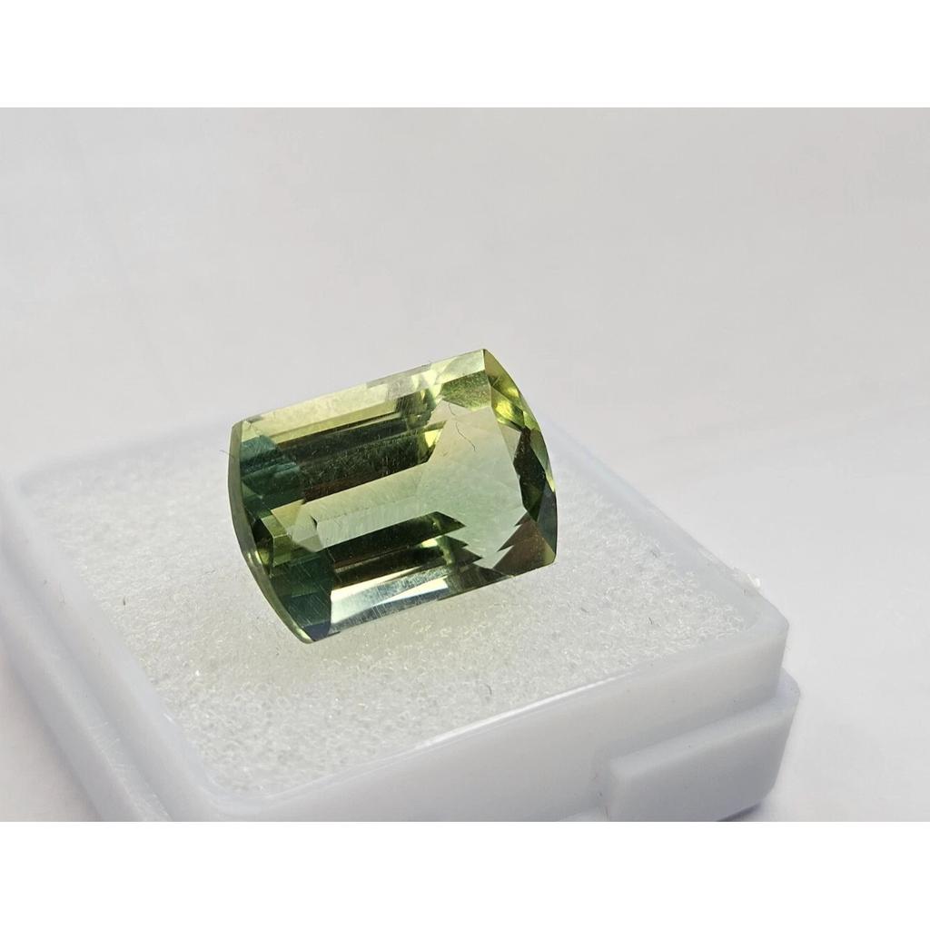 9-10 Ct Natural Bi-Color Tourmaline Cushion Cut Beautiful Certified Gemstone