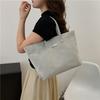 Stylish Large Capacity Tote Bag For Women 2024 New Color Block Canvas Shoulder Bag