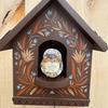 Kinetic Art Birdhouse Wall Decor Animal in House Wall Decoration Outdoor Garden Wall Art for Farmhouse Home Room Yard Patio Porch