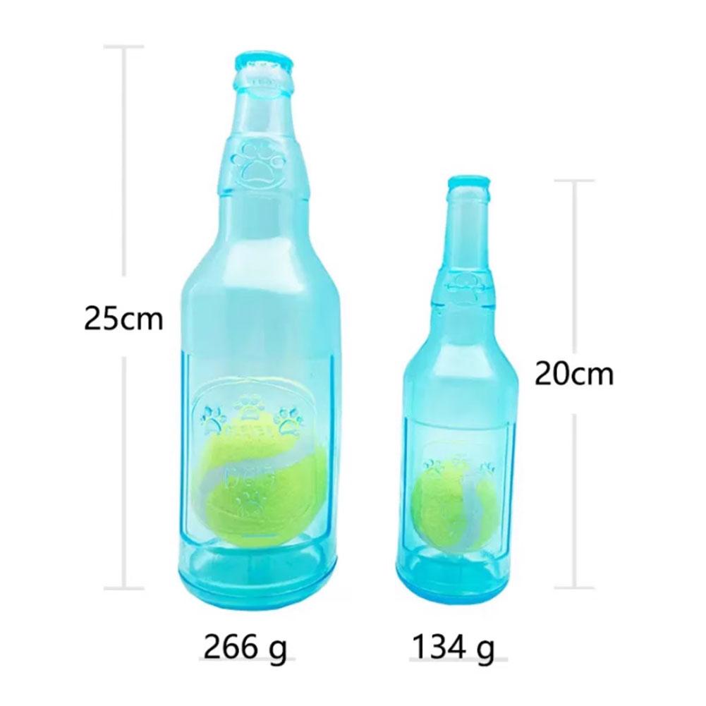 Funny Plush Dog Toys Beer Bottle Shaped Small Large Dogs Squeak Sound Clean Teeth Chew Toy Pets Interactive Playing Supplies