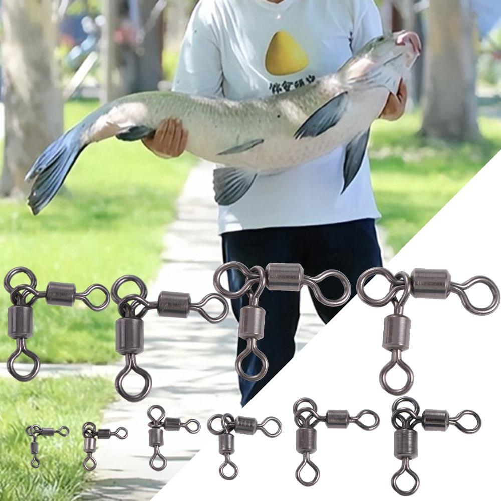 Fishing Crossline Fishing Swivel Rolling Fishing Connector Triangle Joint Fishingline Connector