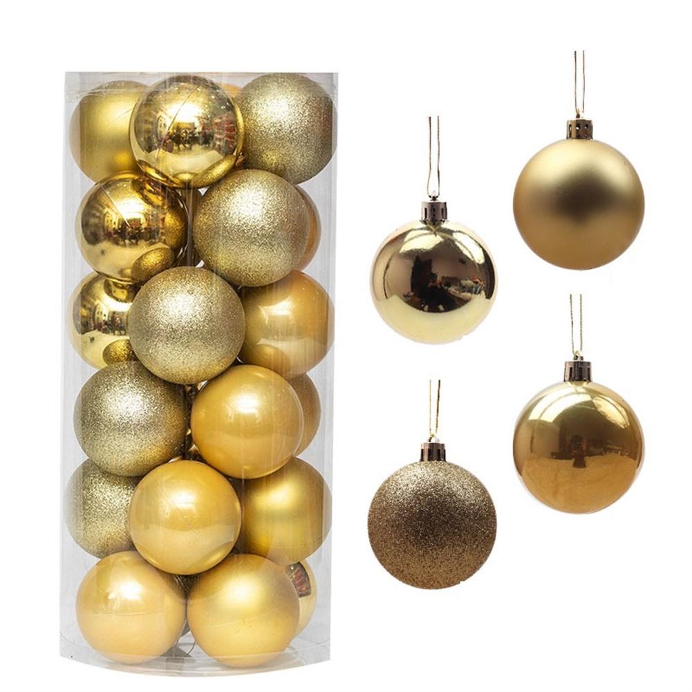 24pcs Christmas Balls Christmas Tree Ornaments Hanging Ball Xmas Tree Pendants Home Party Decor 2025 New Year Gifts Noel Navidad