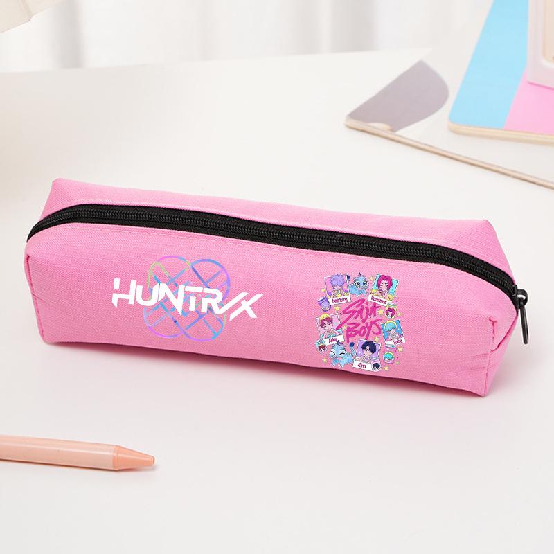 K-pop Demon Hunter Girl Group Pencil Case - Cartoon Oxford Cloth Stationery Bag for Primary School Students