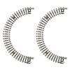 Z Gauge Curved Track R45mm 180   No Roadbed 2pcs R091 Model Railway Accessories