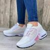 Spring/Summer 2022 Women's Plus Size Sporty Casual Fly-Knit Wedge Heel Lace-Up Mesh Shoes