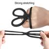 Anello per pene a forma di forbici, anelli doppi, forte trazione, elevata elasticità, superficie liscia, morbido silicone, anello per ritardo dell'eiaculazione maschile, giocattolo sessuale per adulti