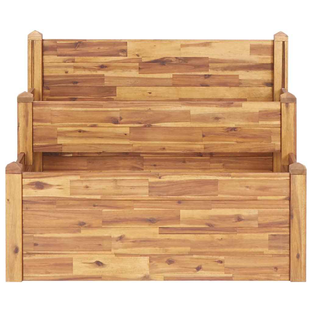 Two Tier Plant Pot 110 X 75 X 84 Cm Solid Acacia Wood