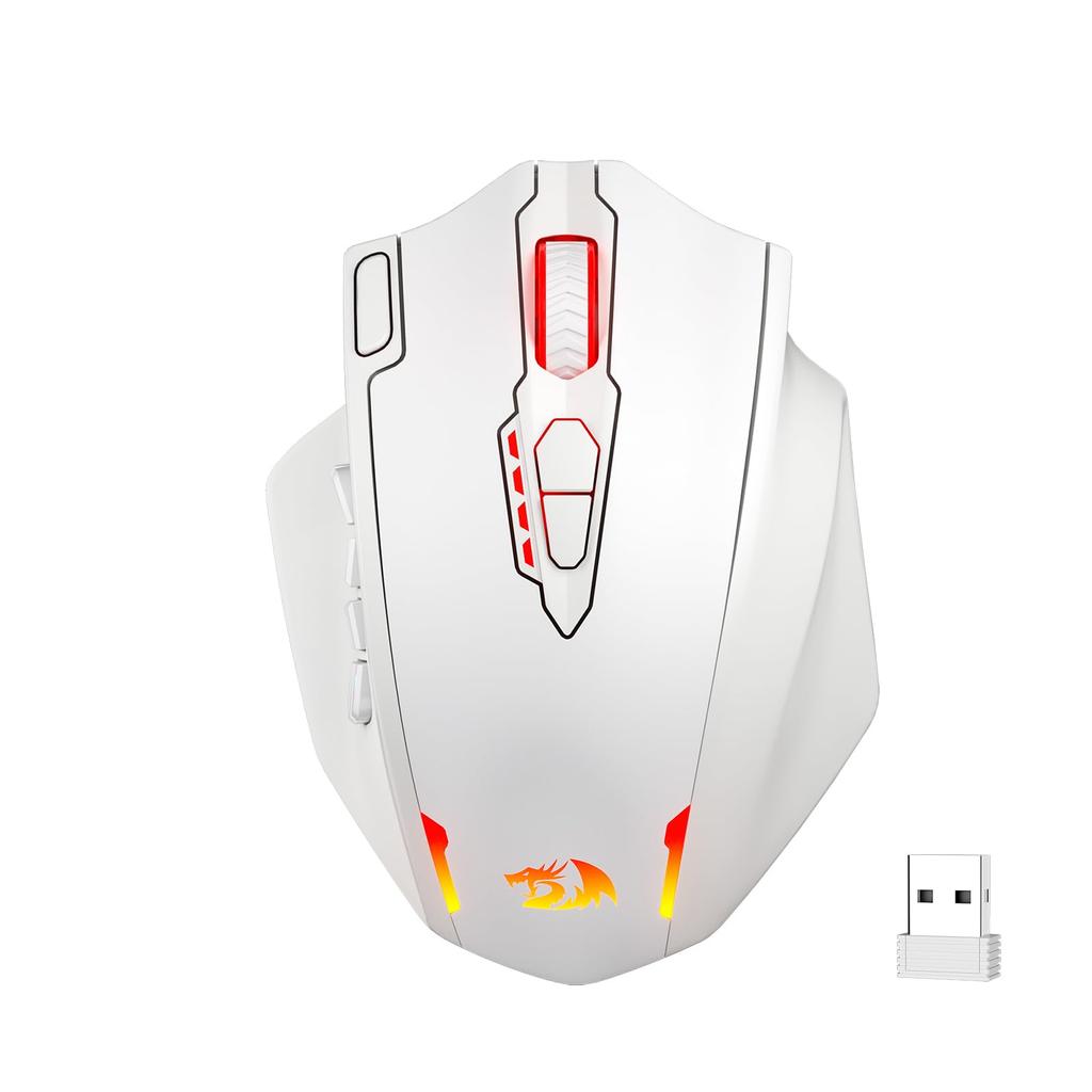 Redragon M913 Impact Elite Wireless Gaming 16000DPI RGB Mouse with 16 Programmable Game Pro Optical and 12 Side MMO Mouse Mouse, Wired/Wireless