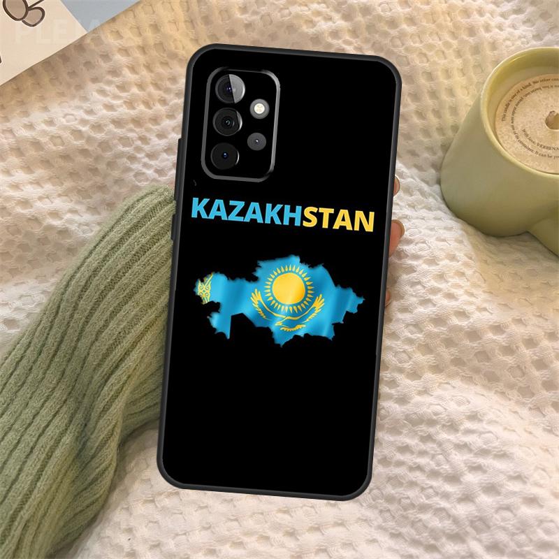 Kazakhstan Flag Art For Samsung Galaxy A34 A54 A14 A13 A52S A33 A53 A73 A12 A22 A32 A52 A72 A71 A51 Phone Case