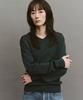 ANOTHER OFFICE WOMEN W. Current Silk V-Neck Knit (Forest)