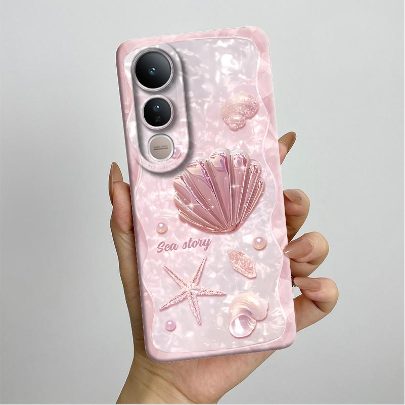 For Vivo V50 Lite 5G Phone Case Aesthetic Luxury Soft Silicone Shockproof Camera Lens Protective Back Covers Anti Slip Fundas