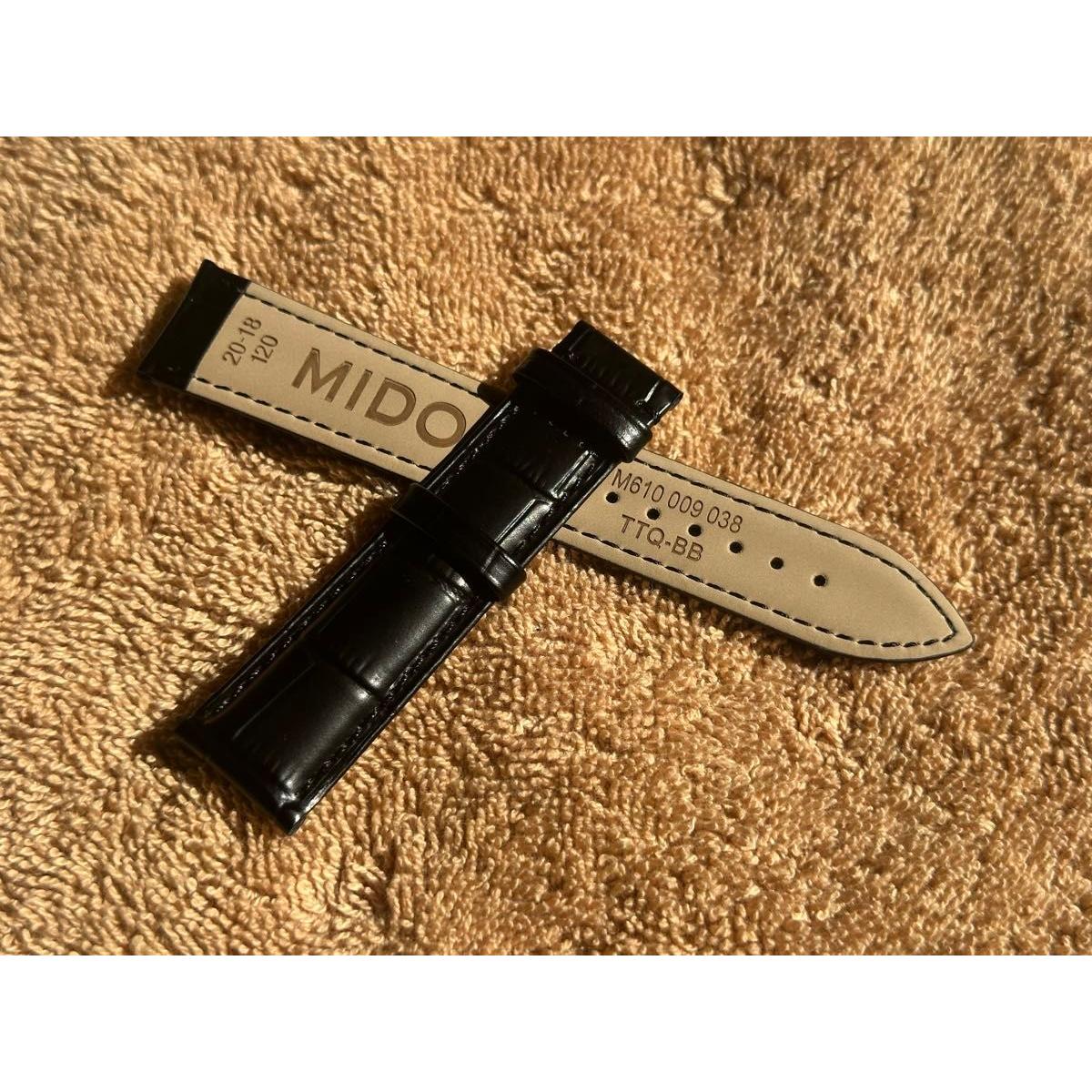 Used MIDO Baroncelli series genuine 20MM leather strap, unused item, shipping included