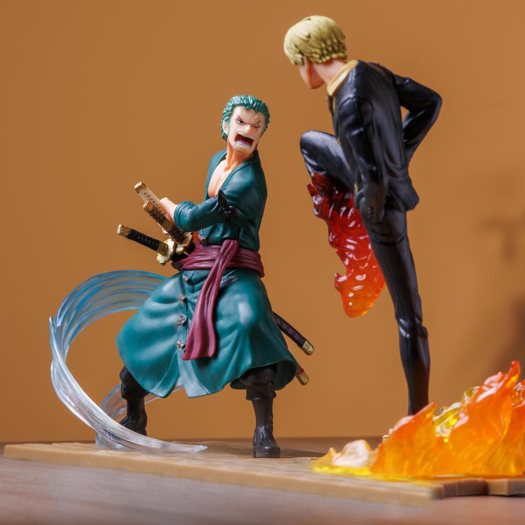 ONE PIECE Sanji Zoro Duell, Modellfiguren, Anime-Zubehör, Heimdekorationen, Valentinstagsgeschenke, Kleine Geschenke