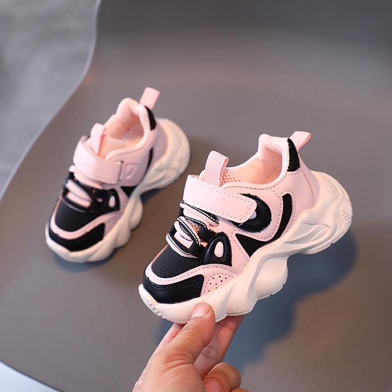 

Детская спортивная обувь Спортивная обувь для мальчиков и девочек Осенняя и зимняя обувь Новые универсальные спортивные туфли Panda 30 розовый