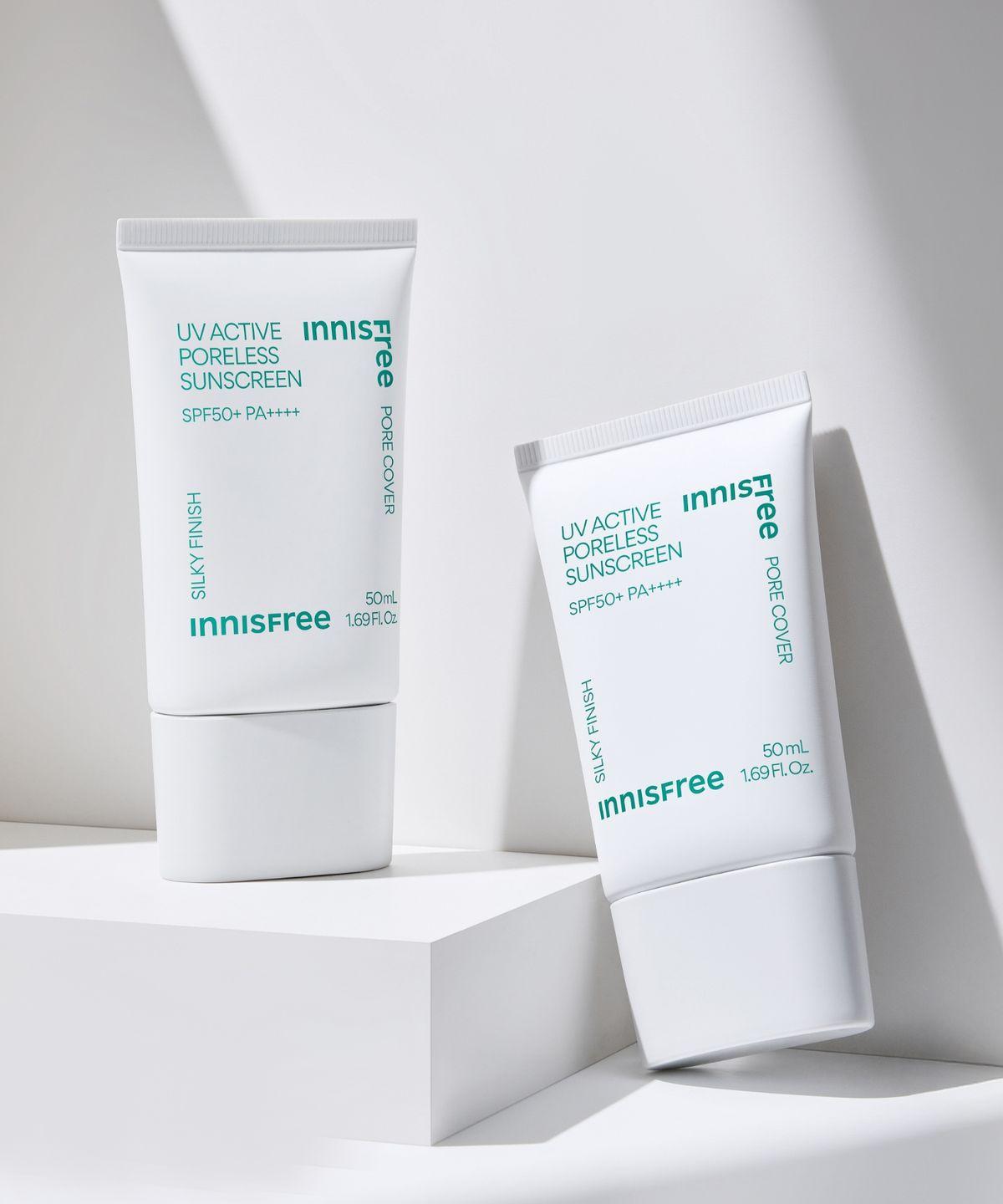УФ-активный солнцезащитный крем без пор SPF50+ PA4+ 50 мл x 2