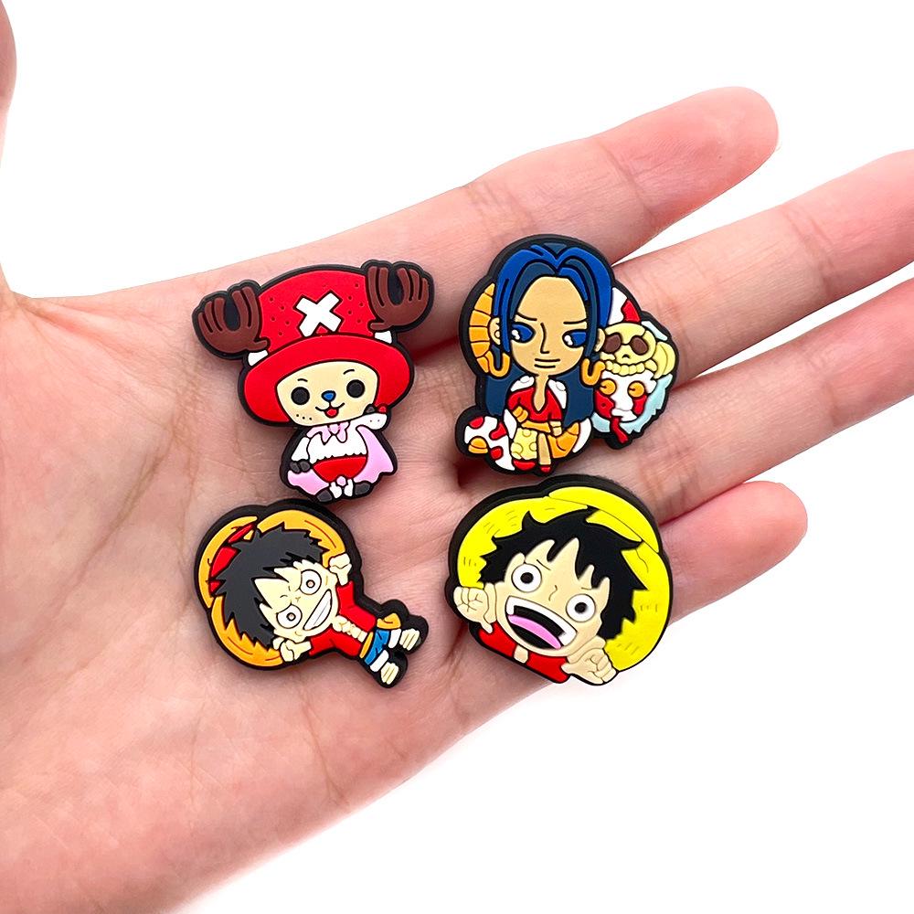 One Piece Cute Cartoon Charms: Japanese Anime Soft Rubber Shoe Buckles & Accessories