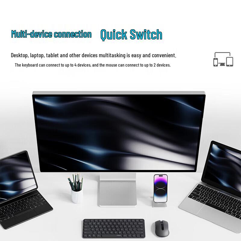 Rapoo NX8000 Multi-Mode Wireless Keyboard and Mouse Combo