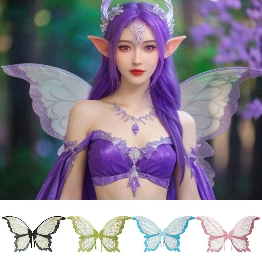 Sparkling Fairy Wings Two-Color Halloween Costume Accessories Funny Butterfly Costume Wings