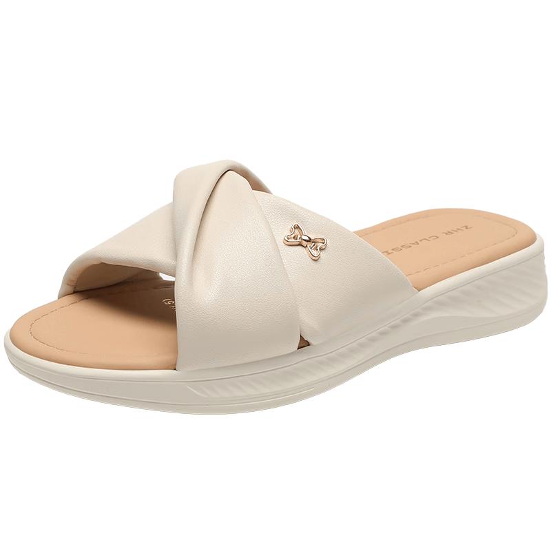 ZHR Women s Fashion Thick-Soled Slip-On Sandals 37
