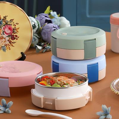 750ml Bento Boxes Delicate Leak-Proof Stainless Steel Insulated Anti-Scalding Lunchbox