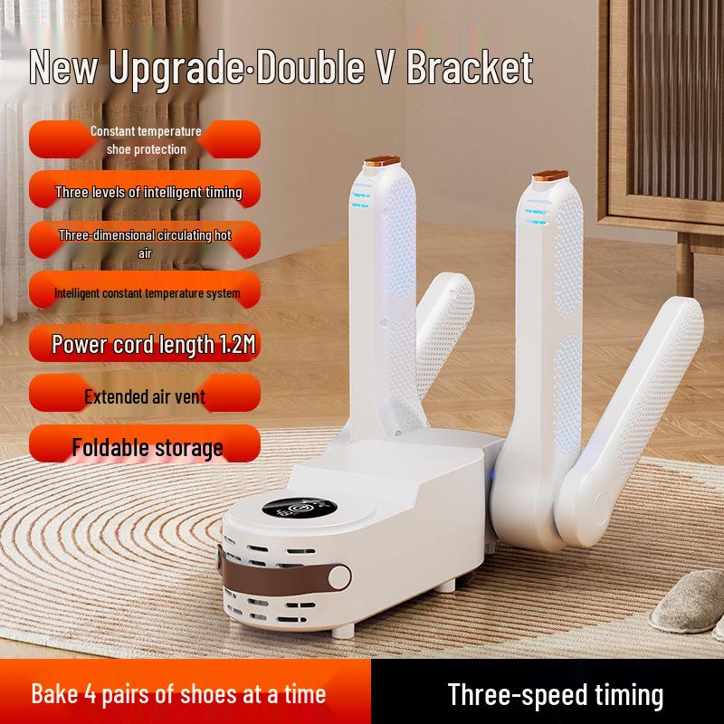 Foldable Quick-Dry Shoe Dryer with Timer
