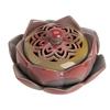 Hand-Painted Doucai Lotus Ceramic Incense Burner - Ancient Style Aromatherapy Flower Design