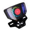 Motorcycle LED Brake Tail Light 12V Signal Lights LED Integrated Tail Light with License Plate Bracket RGB Angel Eyes Universal