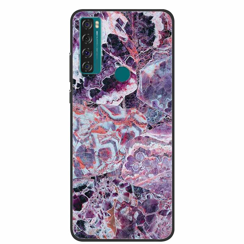 For TCL 20 R 5G Case Marble Silicone TPU Soft Phone Back Cover Case For TCL 20R 5G Funda Bumper Protector Capa Shockproof Coque