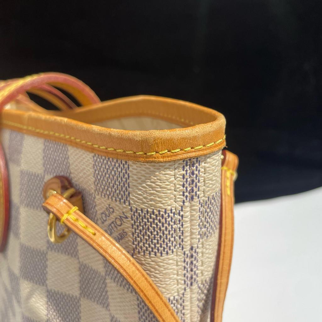 [Gebraucht] Neverfull PM Schachbrett beschichtetes Canvas Leder Tragetasche - Sehr gut #1P64B72