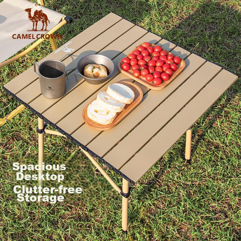 CAMEL Outdoor Camping Folding Table, Carbon Steel Leisure Home Barbecue Picnic Table, Outdoor Folding Table 173SL03012