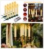 Flameless 1012Pcs Floating Candles with Magic Wand Flickering Warm Light LED Taper Candle for Christmas Halloween Party Decor