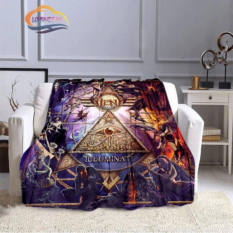 Fashion patterns Masonic portable sofa Blanket Freemason Flannel warm four seasons camping blanke Freemasonry Multi Size blanket