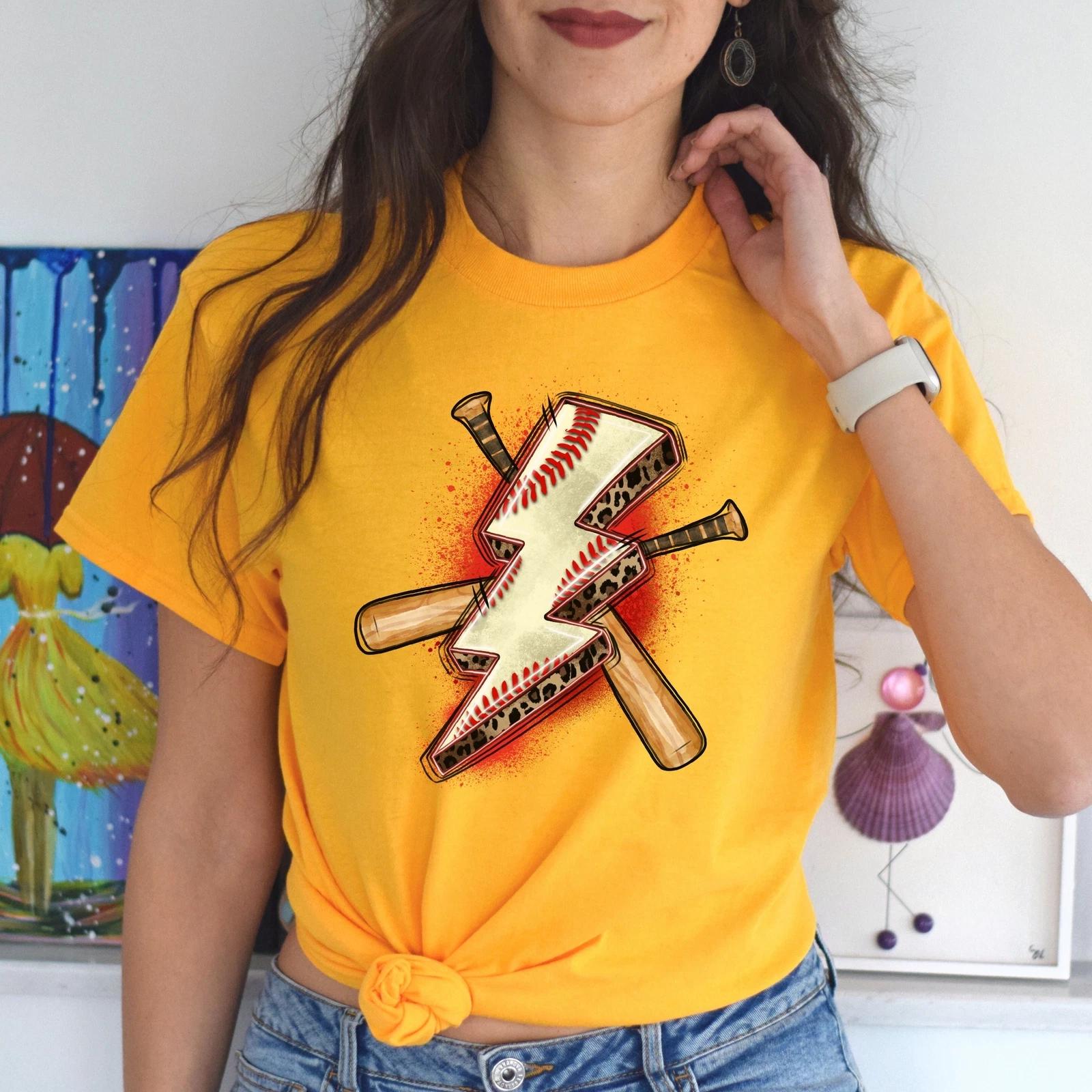 Baseball lightning bolt Unisex t-shirt baseball player tee baseball coach gift 4XL