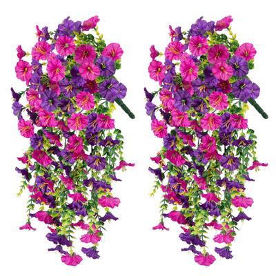 Seiden-Prunkwinde Kunstblume UV-beständig Außen Hängepflanzen Künstliche Hängeblumen für Hochzeit Zuhause Garten Hof