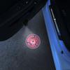 2PCS For 2 Door Anime Evil Eye Logo USB Rechargeable Car Door LED HD Courtesy Welcome Lights For All Creative Car Decorations