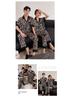 Ice Silk Couple Pajamas: Summer Silk Three-Piece Set with Short Sleeve, Shorts, and Long Pants In Elegant Horse Pattern for Homewear.