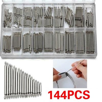144 adet/takım 8-25mm saat kayışı yaylı çubuklar kayış bağlantı pimleri saat tamir araçları